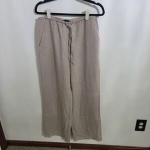 Zara Women's Size S Comfy Wide Leg Tan Pants
